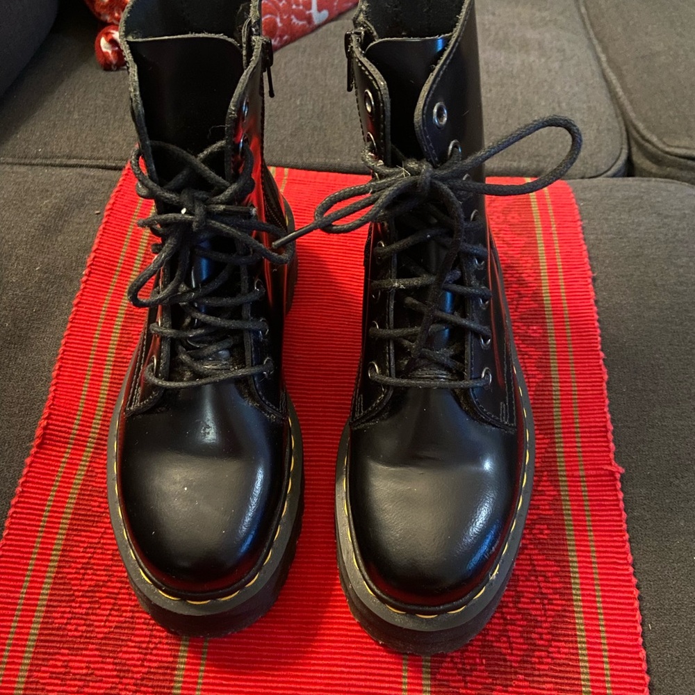 Dr. Martens Shiny Black Combat Boots